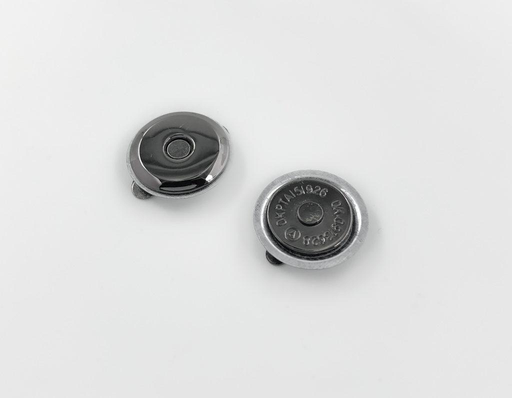 Кнопка магнитная 18 мм (темный никель)