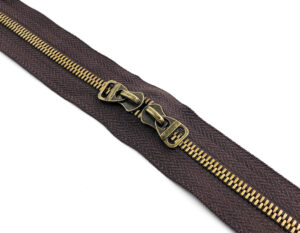 Молния рулонная метал. Т5 (коричневая/антик) в отрезах