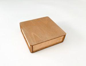 Деревянная коробка №1 (12*12*3 см)