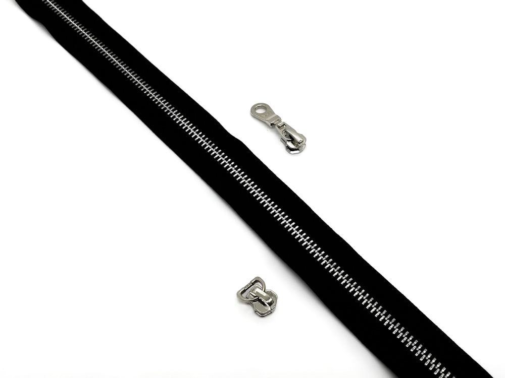 Молния рулонная YKK T5 (черная/никель)