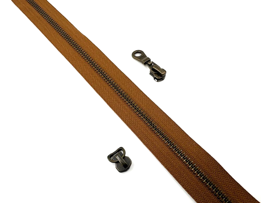 Молния рулонная YKK T5 (светло-коричневая/антик)