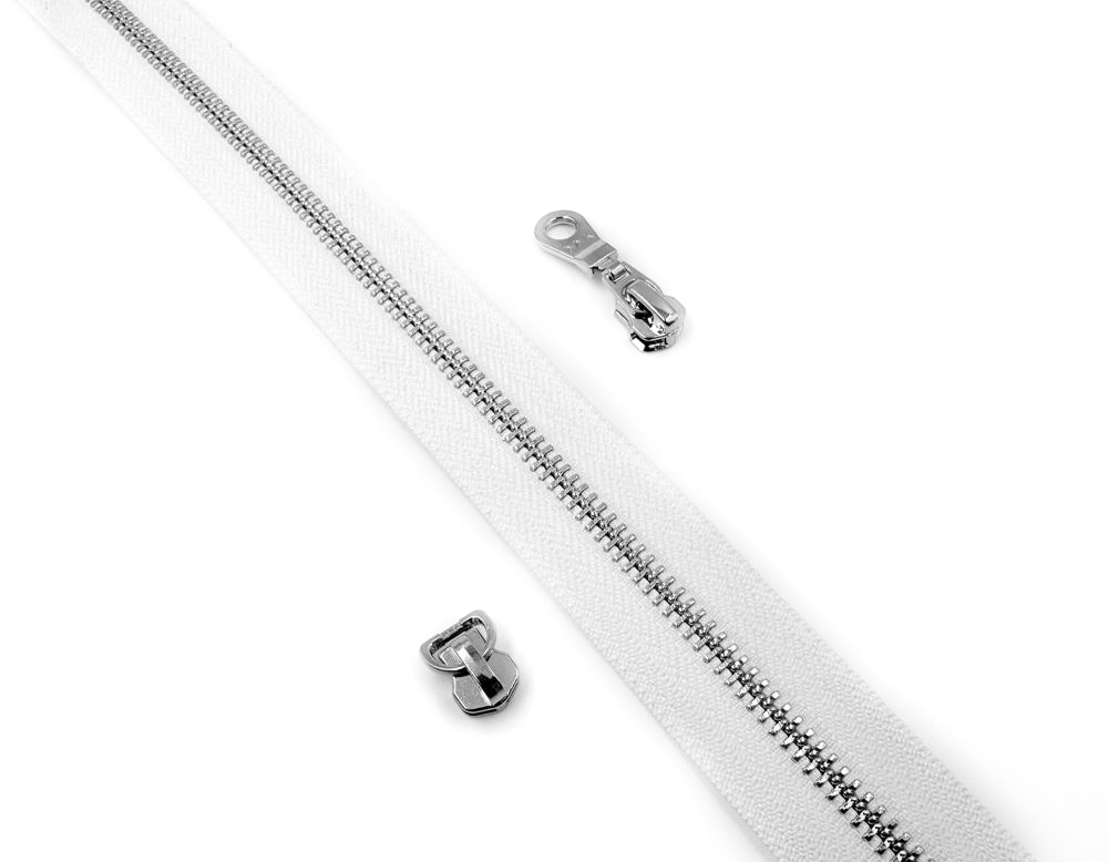 Молния рулонная YKK T5 (белая/никель)