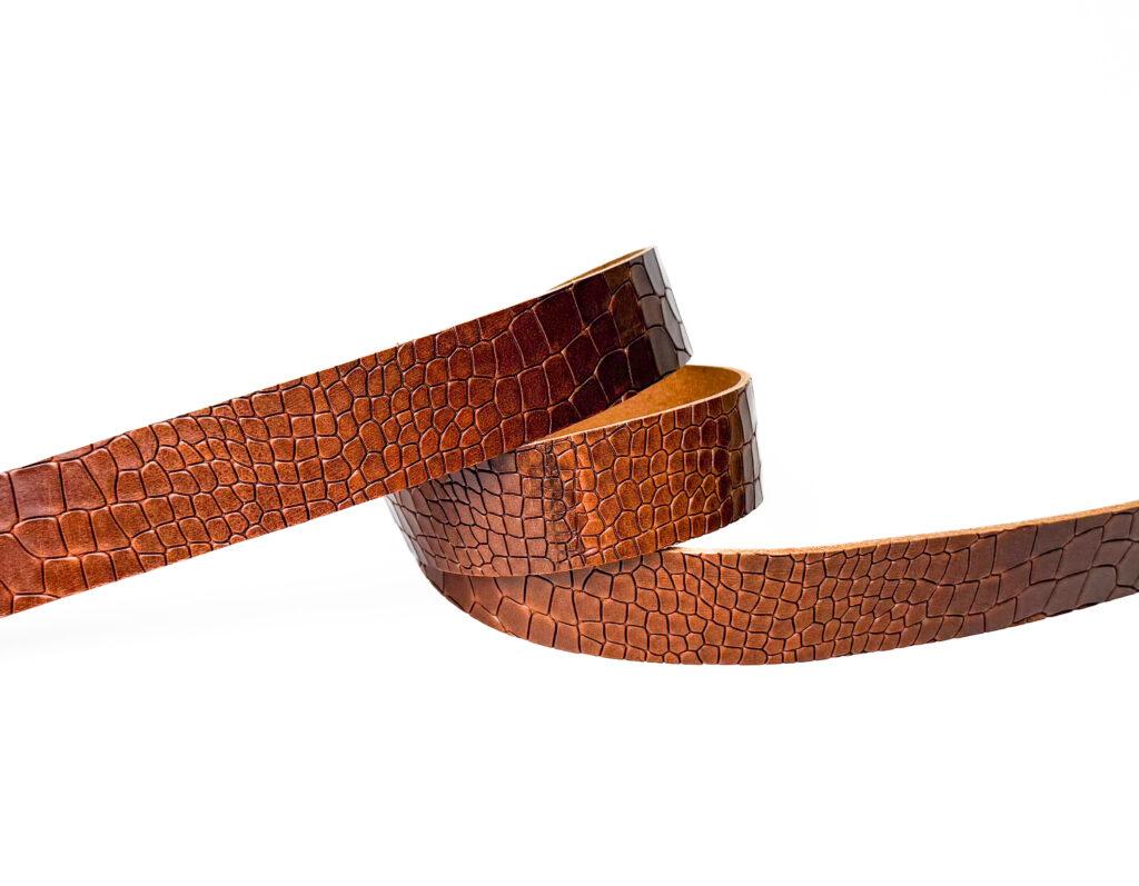 Ременные заготовки арт. Croco Zenzero