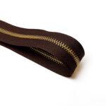 Молния рулонная YKK T5 (коричневая/латунь)-2